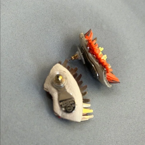 Mignon Gavigan Orange Winged Earrings - Picture 2 of 2